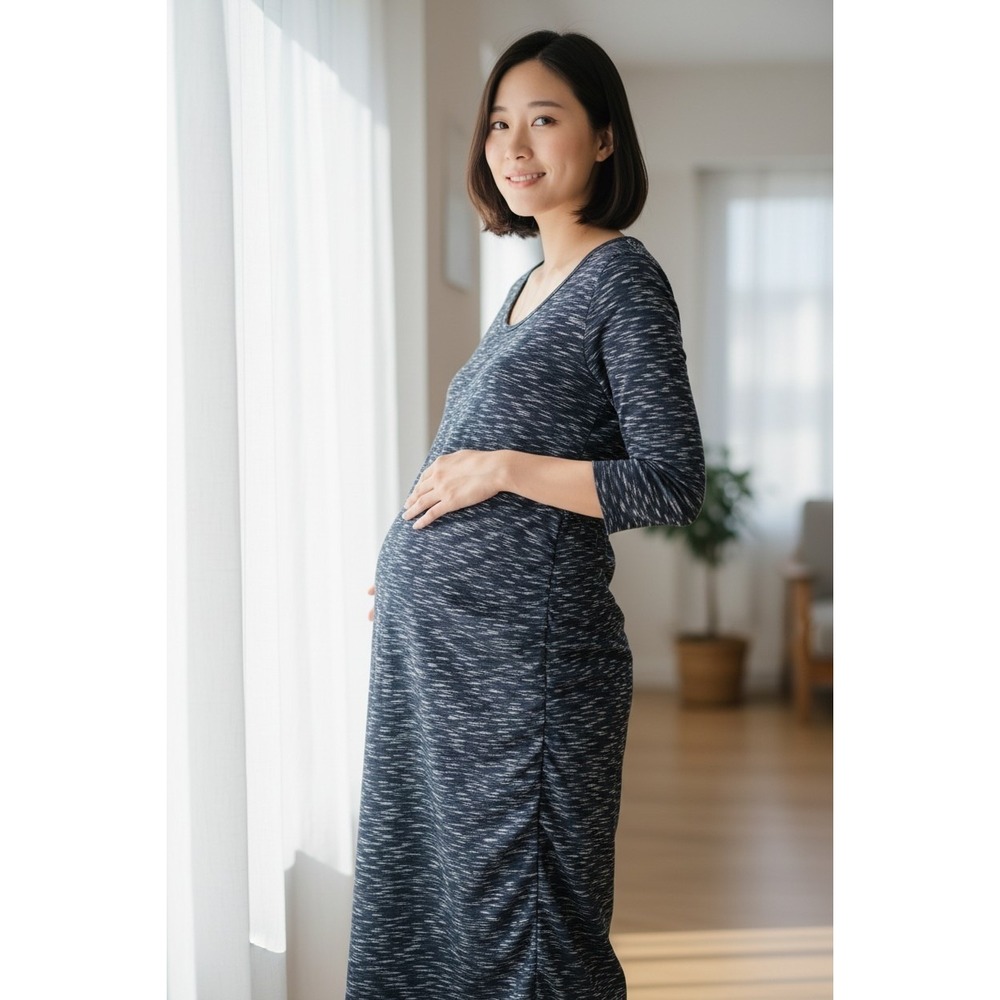 Liz Lange Maternity Stretch Jersey‎ Midi Dress Casual Going Out Office S Comfy